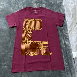 Maroon God Is Dope T-Shirt